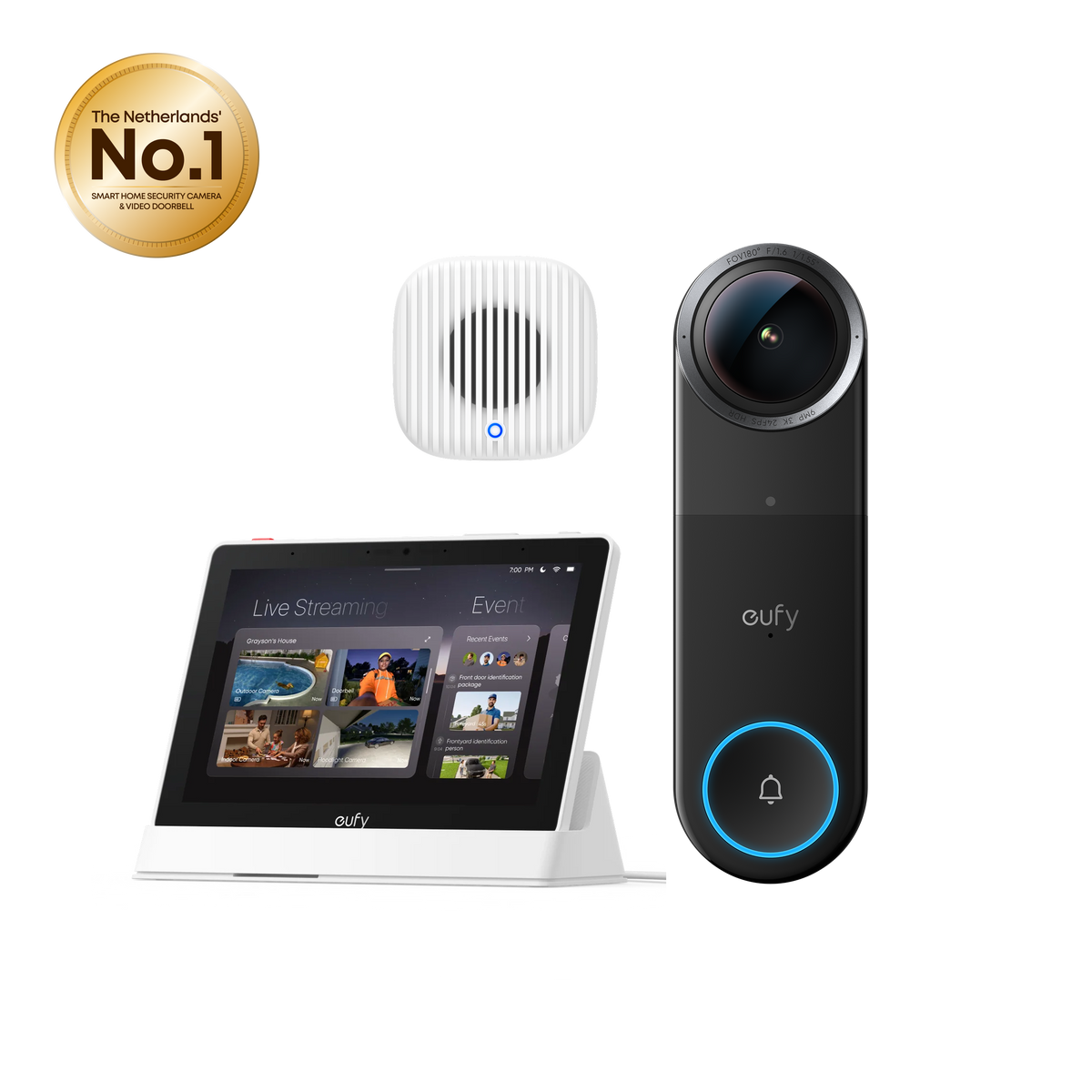 Video Doorbell S4 + chime + Smart Display E10