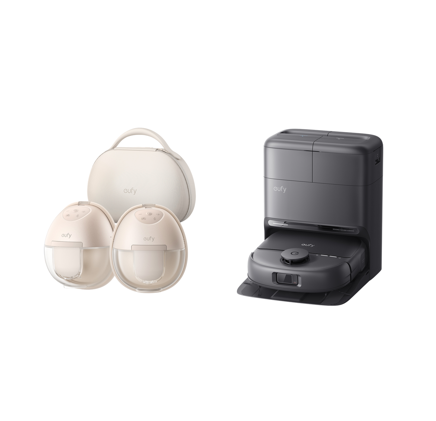 eufy Robotstofzuiger Omni C28 + Wearable Breast Pump S1 Pro