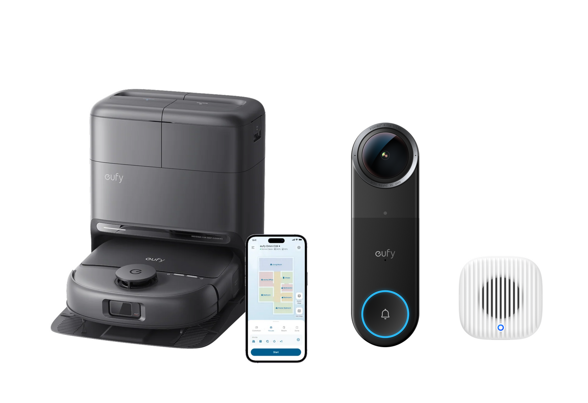 eufy Robotstofzuiger Omni C28+ Anker eufy Doorbell S4 Bedraad + Mini Chime