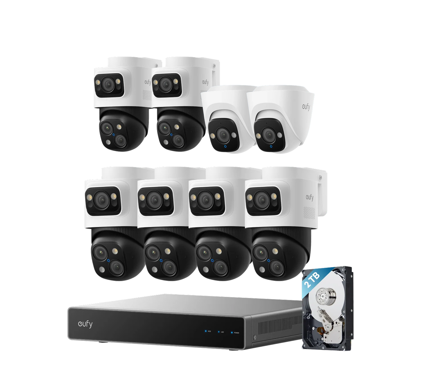 eufy PoE NVR 8-cam kit (S4 Max + 2*Bullet-PTZ Cam S4 + 2*Turret Camera E41)