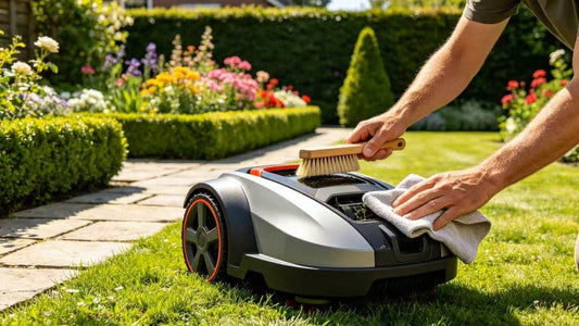 Robotmaaier Schoonmaken