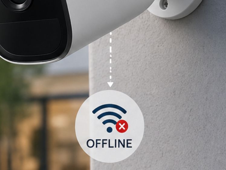 Waarom gaat mijn beveiligingscamera steeds offline