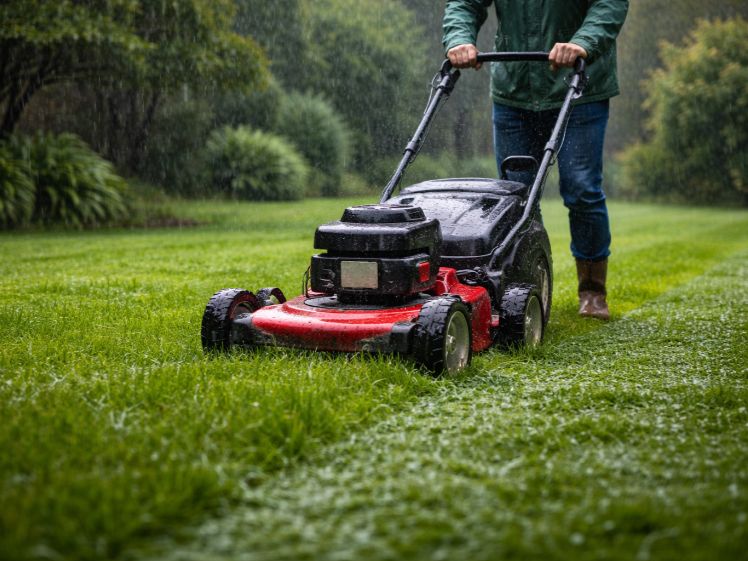 Kan je gras maaien als het nat is? risico’s, tips en timing