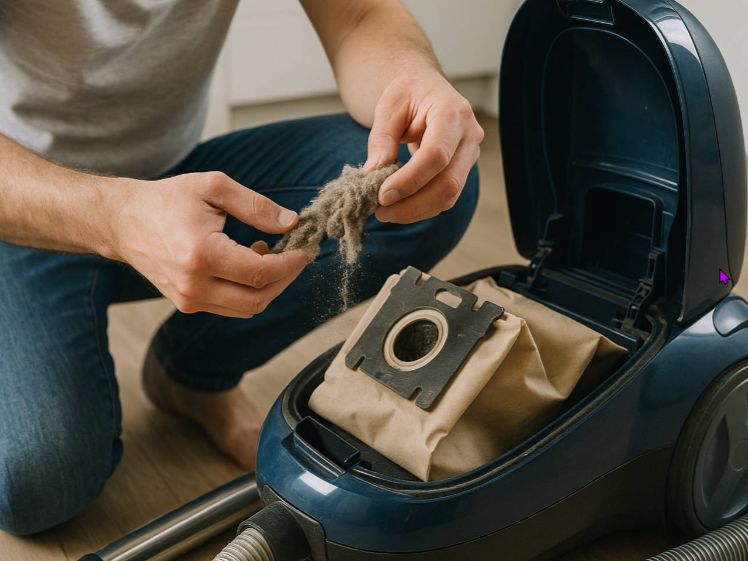 Hoe een stofzuigerzak schoonmaken stap voor stap