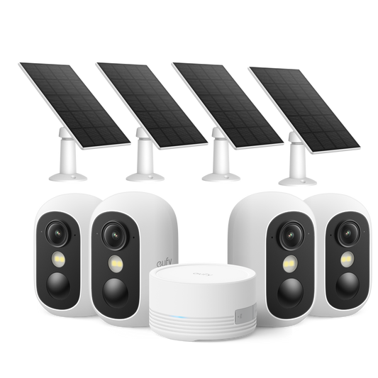 eufy Security eufyCam C35 4-Cam Kit, Draadloze & eufy Solar Panel