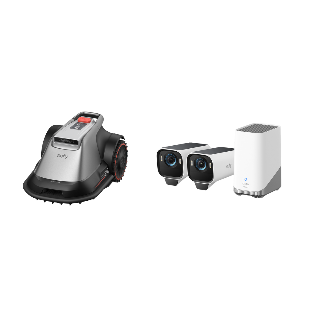 eufy Robotgrasmaaier E15 + eufyCam S3 Pro 2-Cam Set
