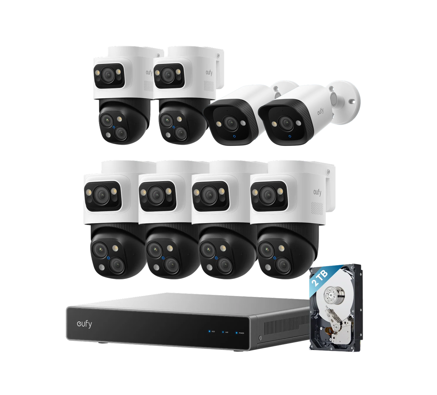 eufy PoE NVR 8-cam kit (S4 Max +  2*Bullet-PTZ Cam S4 + 2*PoE Bullet E40)