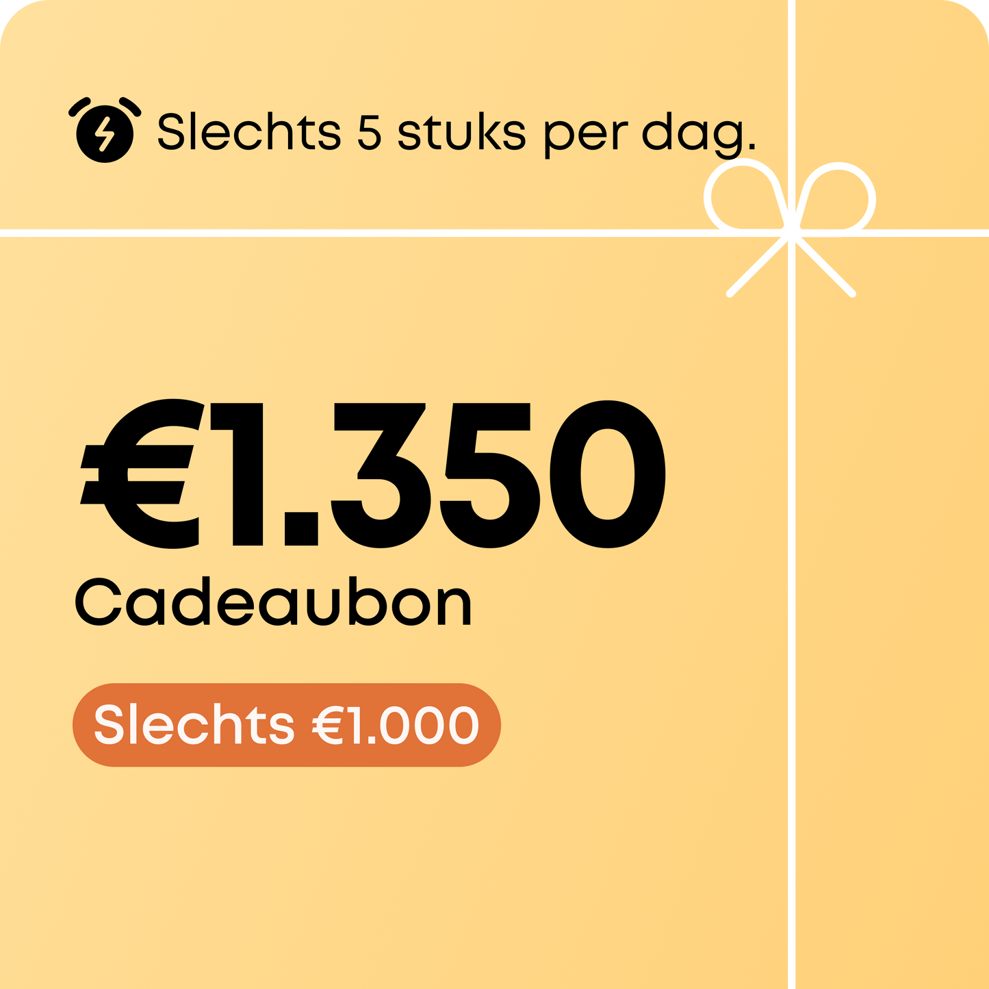 geschenkwaarde (€ 1350)