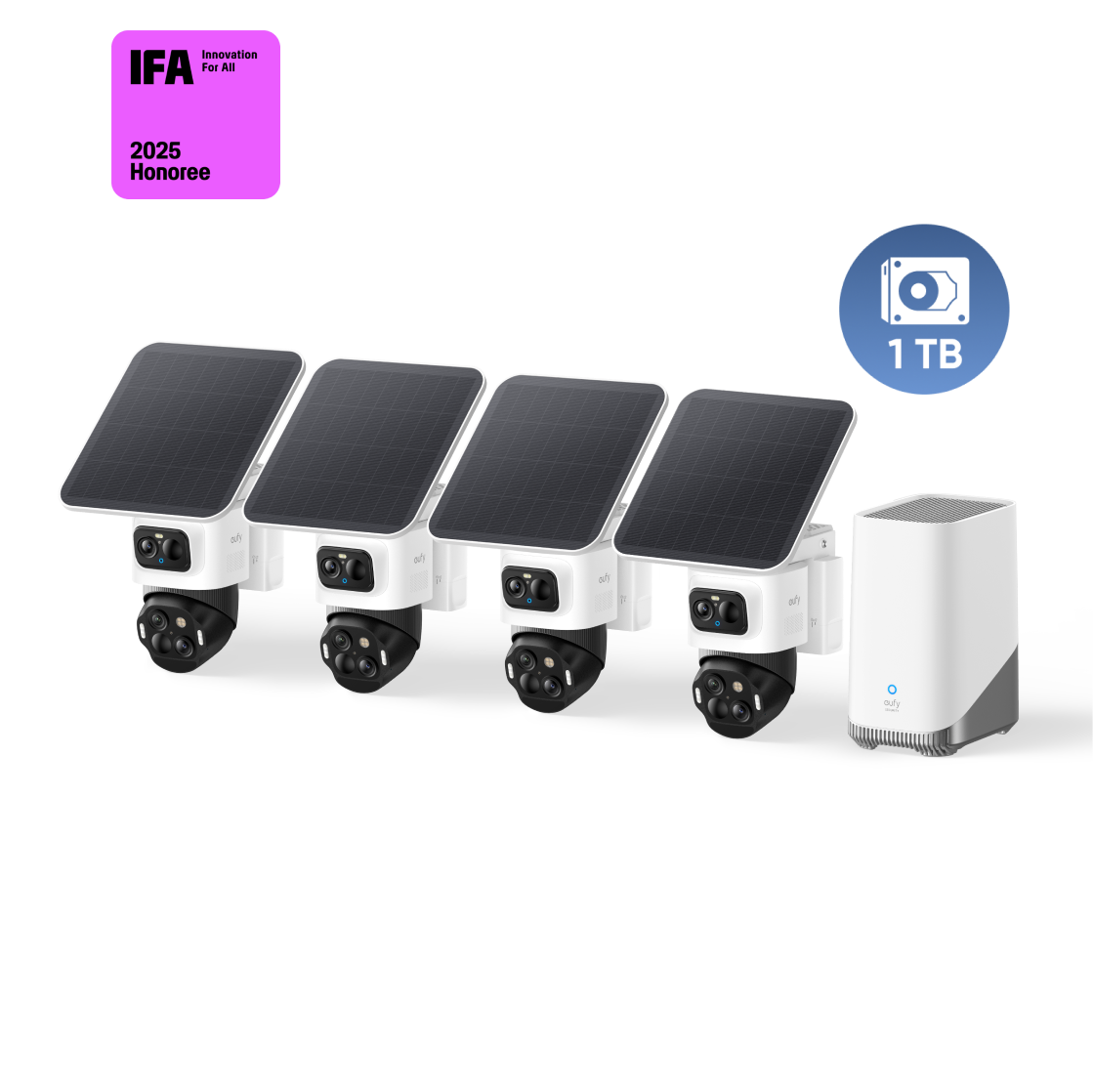 eufyCam S4 4-Cam Kit, 1TB Harde Schijf