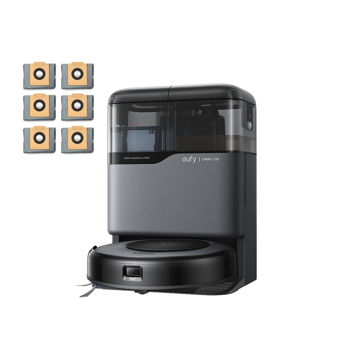 eufy Robotstofzuiger Omni C20 + Stofzakken (6 stuks)