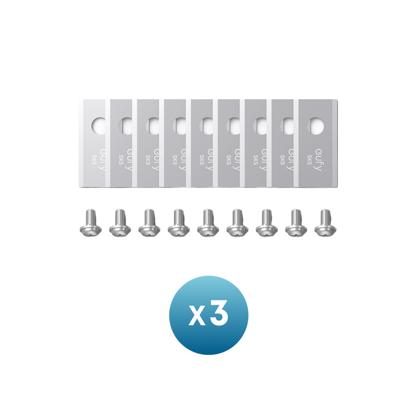 eufy Replacement Blade Set: 3*(9 Lawn Mower Blades and 9 Screws) Compatible E15&E18