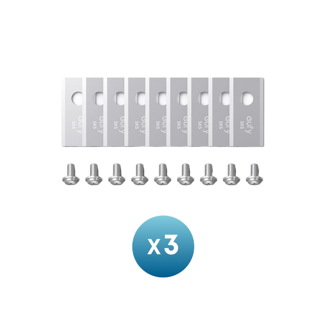 eufy Replacement Blade Set: 3*(9 Lawn Mower Blades and 9 Screws) Compatible E15&E18