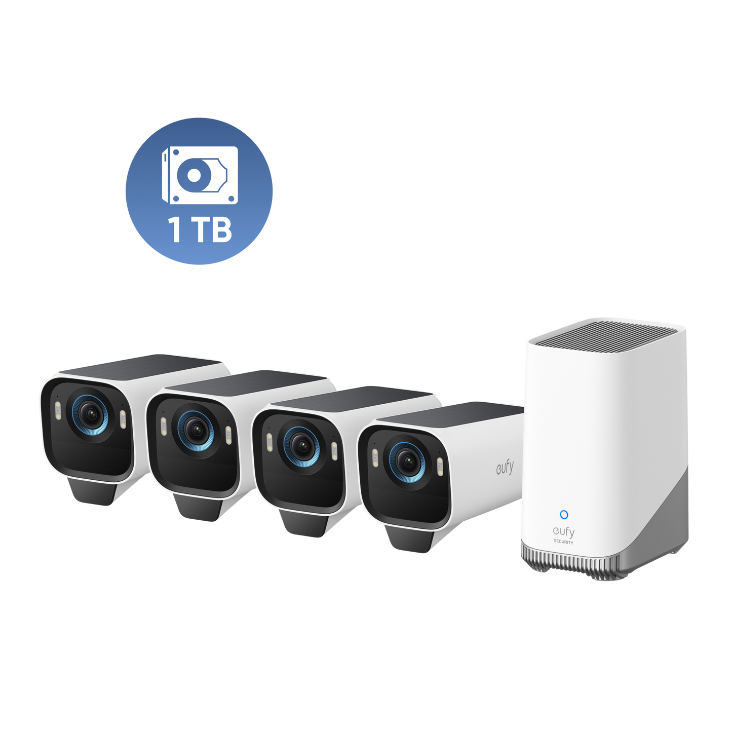 eufyCam S3 Pro 4-Cam Set + 1 TB Harde Schijf