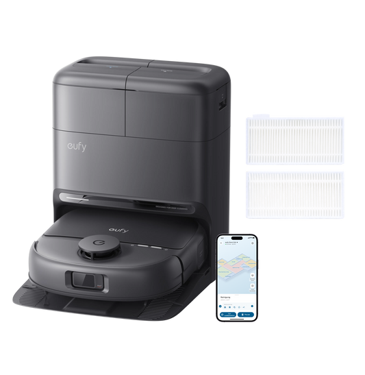 eufy Robotstofzuiger Omni C28 met eufy Vervangbaar Wasbaar Filter x 2（stuks） voor C28