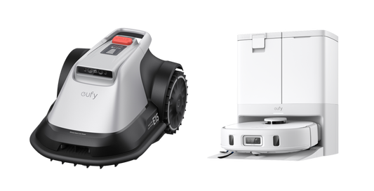 eufy Robotgrasmaaier E15 + eufy X10 Pro Omni (wit)